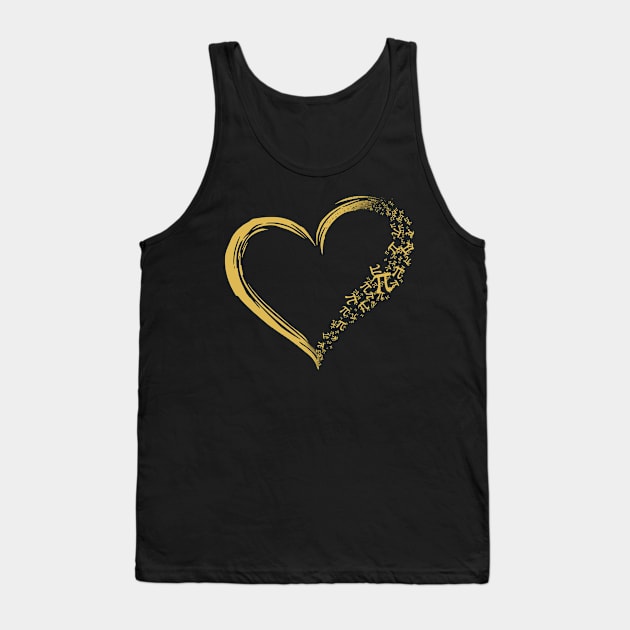 Pi Heart Mathematic Symbol Costume Gift Tank Top by Ohooha